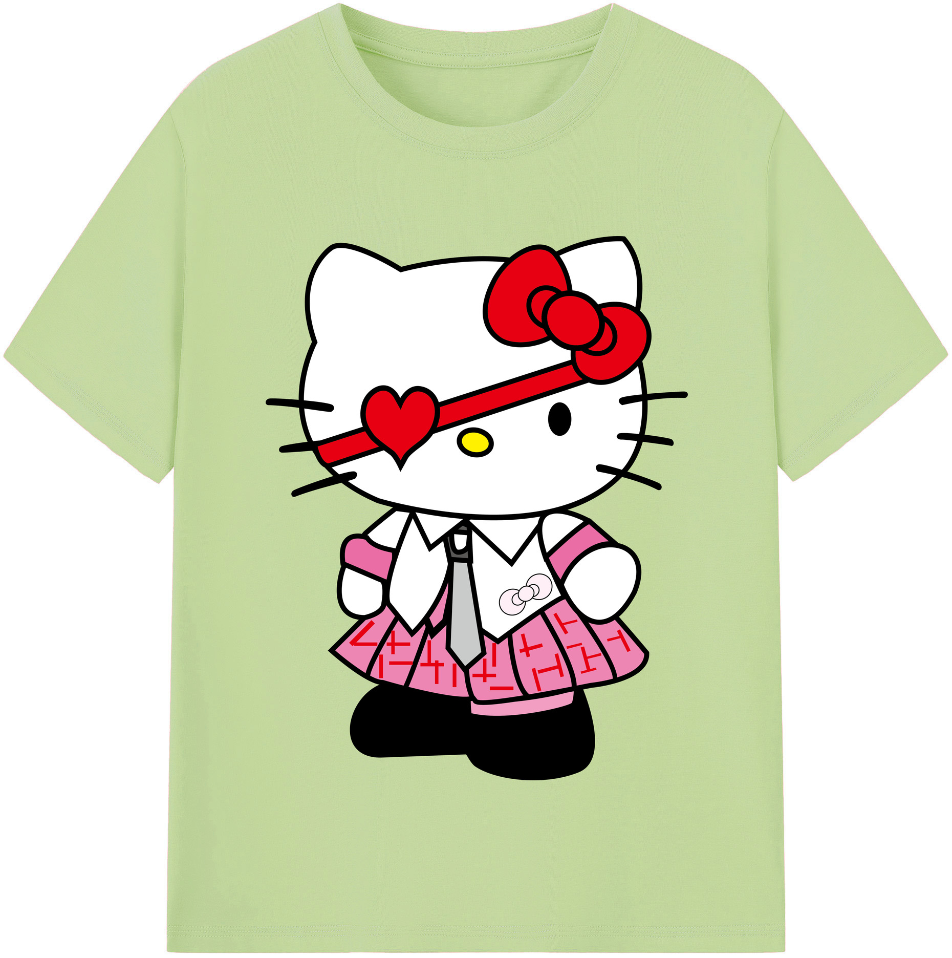 （画像用） Hello Kitty ハローキティ 綿100％半袖Tシャツ（フロントプリント）